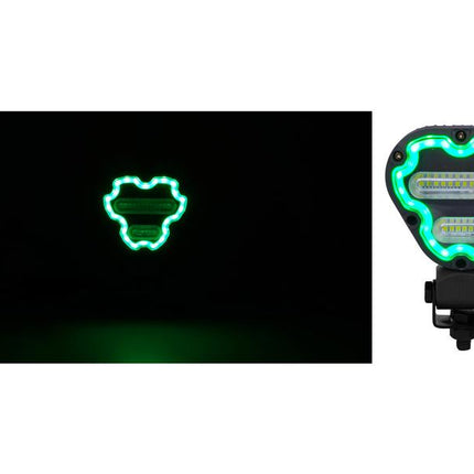 FlexiGlow Colour changing Programable Triangular Work Light, LED Multi-coloured, 1800 Lumens Raw, 12-24V (Copy)