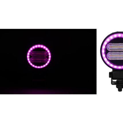 FlexiGlow Colour changing Programable Round Work Light, LED Multi-coloured, 2400 Lumens Raw, 12-24V (Copy) (Copy)