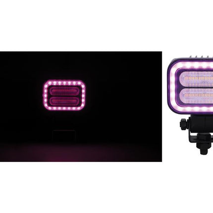 FlexiGlow Colour changing Programable Square Work Light, LED Multi-coloured, 2400 Lumens Raw, 12-24V
