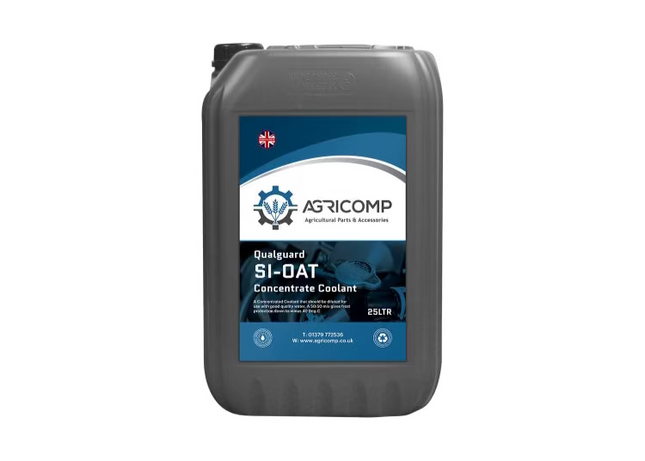 25 Litre Agricomp SI-OAT concentrate coolant container on a white background