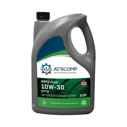 Agricomp WBTO Fluid 10W-30 container on a white background