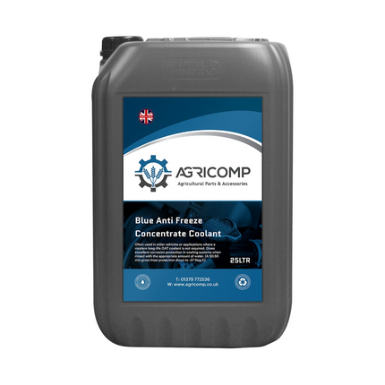 25L Container of Agricomp Blue Anti Freeze Concentrate Coolant on a white background