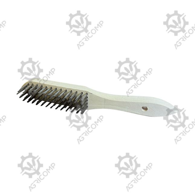Steel Wire Brush 5 Row Wooden Handle