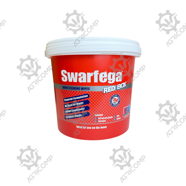 Swarfega® Red Box® Heavy-Duty Trade Hand Wipes Tub Of 150