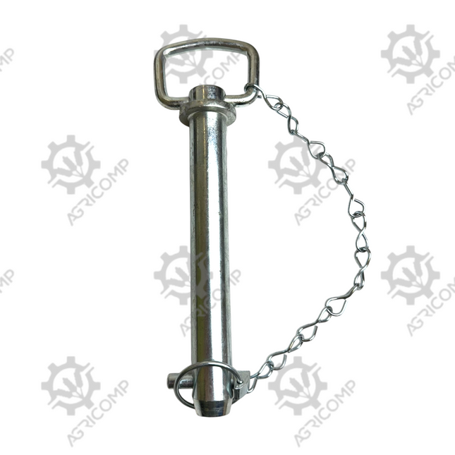 Tractor Drawbar Hitch Pin with Chain & Linch Pin 26.8x183mm (1-1/8" x 7-3/16")