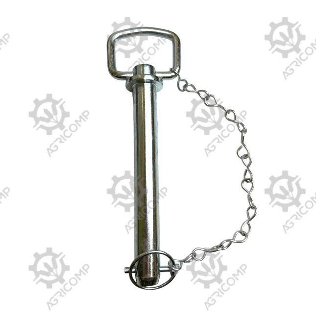 Tractor Drawbar Hitch Pin with Chain & Linch Pin 25x183mm (1" x 7-3/16")