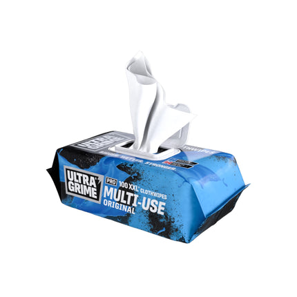 Ultragrime Pro Unscented Heavy-Duty Multi-Surface Wipes Grime Cleaning Cloths , Pack of 100