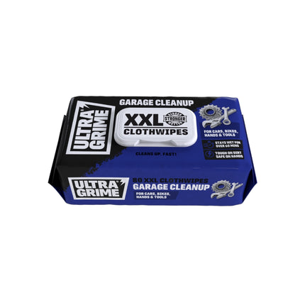 Ultragrime Garage Cleanup Heavy-Duty Thick Big Wipes Grime Cleaning Cloths , Pack of 80