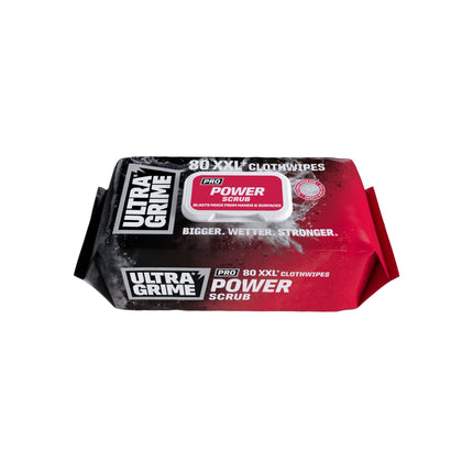 UltraGrime PRO Power Scrub Cleaning Wet Wipes - Big Size Professional Disposable Wipes - Tougher Multi-Purpose Heavy-Duty Textured Scrubbing Cloths , Pack of 100