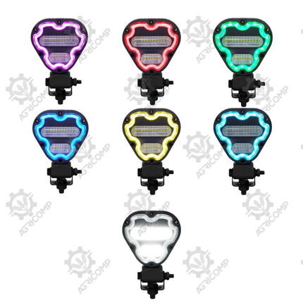 FlexiGlow Colour changing Programable Triangular Work Light, LED Multi-coloured, 1800 Lumens Raw, 12-24V (Copy)