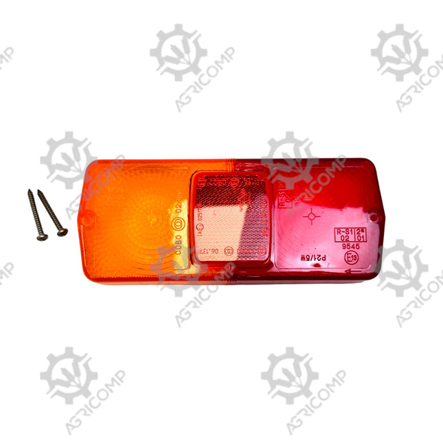 Cobo OEM Light lens, red/amber, rectangular LH/RH/rear
