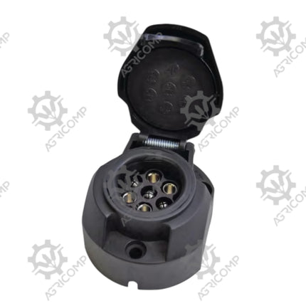 7-pin 12V Socket Panel Surface Mounted Tow Bar Trailer Electrics PVC