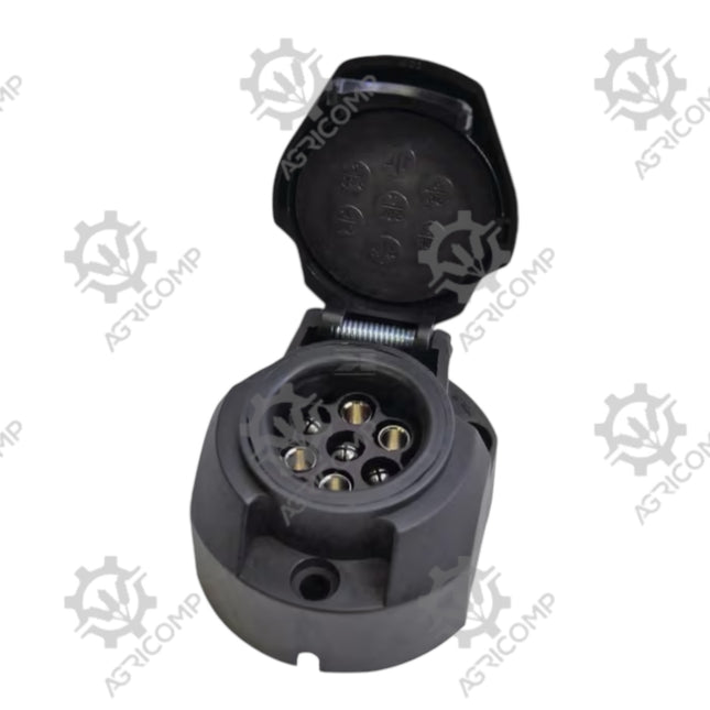 7-pin 12V Socket Panel Surface Mounted Tow Bar Trailer Electrics PVC