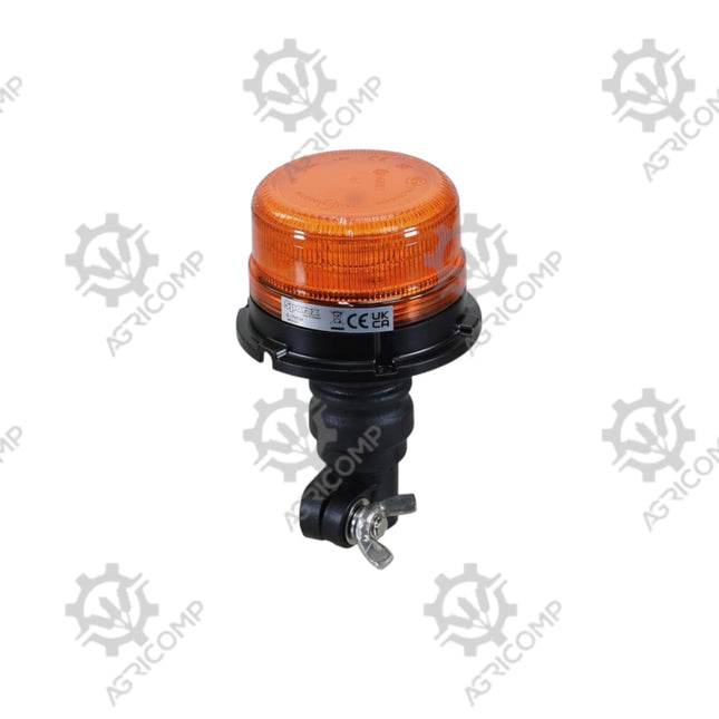 LED Flashing Amber Tractor / Excavator Beacon Flexible Pin 12-24V
