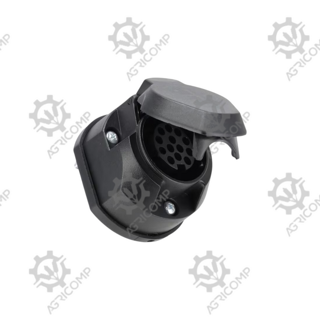 13 Pin Trailer Socket Plastic 12V With Fog Light Screw Terminals