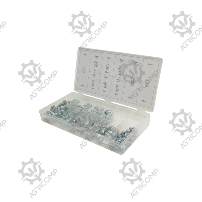 Grease Nipple Assortment Box M6, M8, M10 (110 pcs)